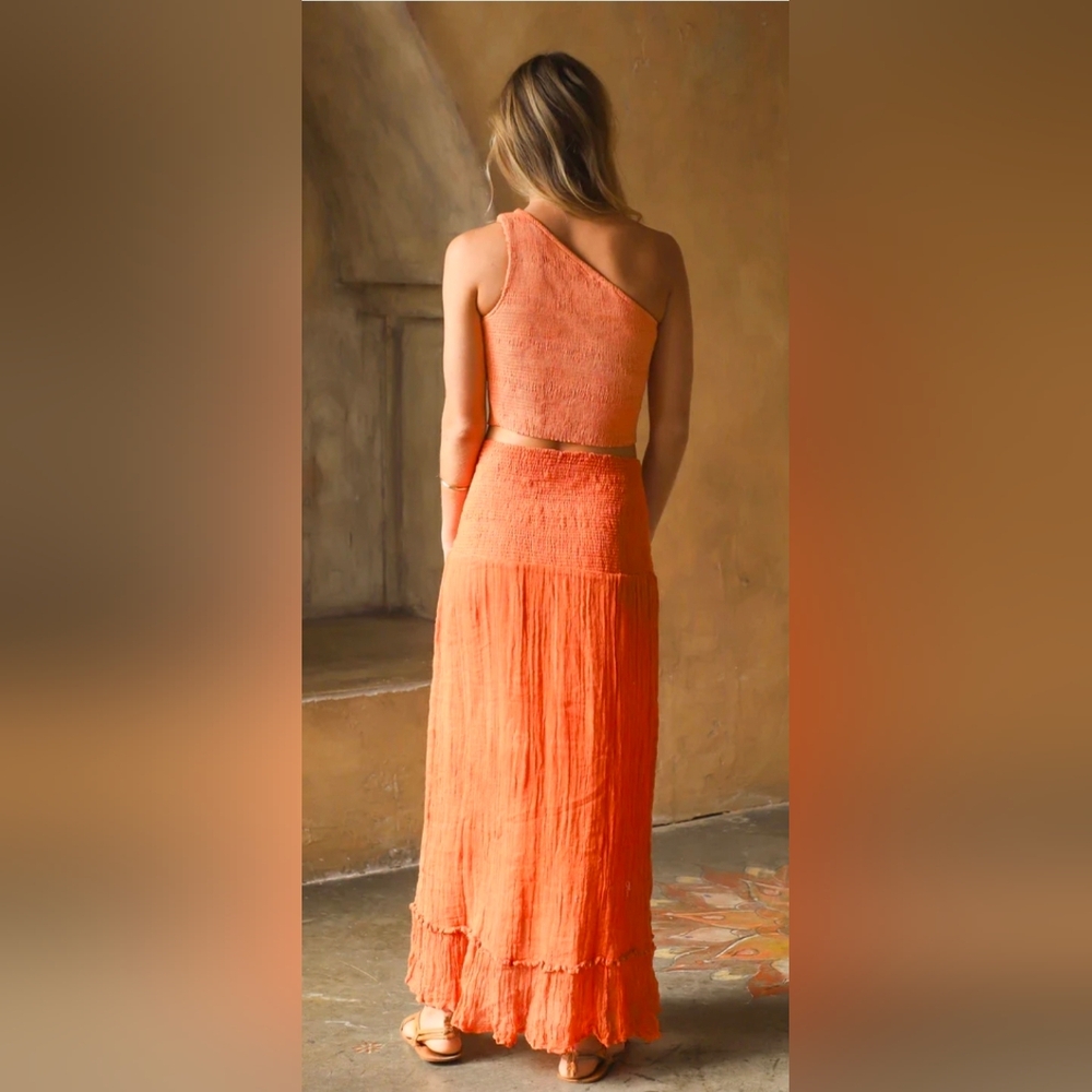 Jen's Pirate Booty Venus Maxi Skirt In Tango Orange - Picture 3 of 13
